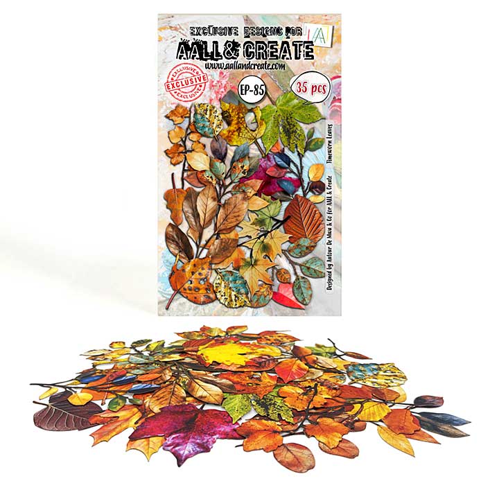 Aall and Create Timeless Foliage Ephemera Die-Cuts A6 Timeworn Leaves (Mar25)