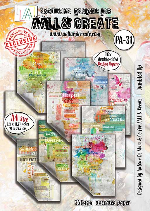 Aall and Create Artful Impressions A4 Design Paper Jumbled Up (Mar25)