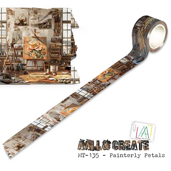 Aall and Create Layer-It-Up Washi Tape 25mm 10m Painterly Petals