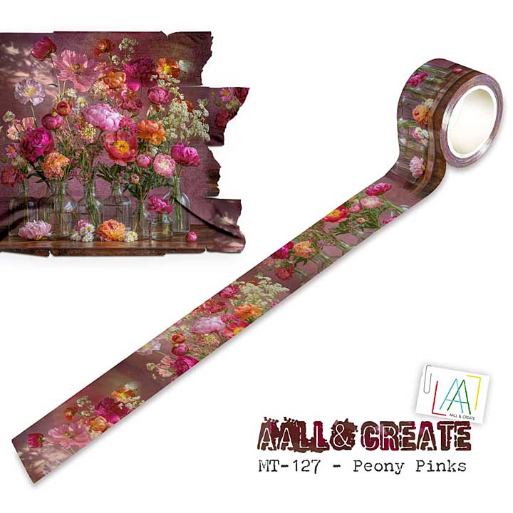 Aall and Create Layer-It-Up Washi Tape 25mm 10m Peony Pinks