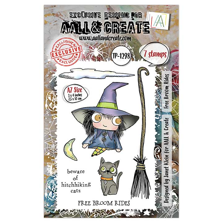 SO: Aall and Create Witchlets and Weirdlings - Free Broom Rides (A7 Stamp Set)