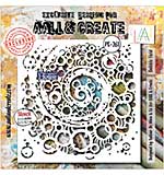 AALL And Create Stencil 6X6 - Solar Rings