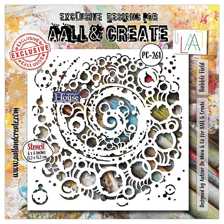 AALL And Create Stencil 6X6 - Solar Rings