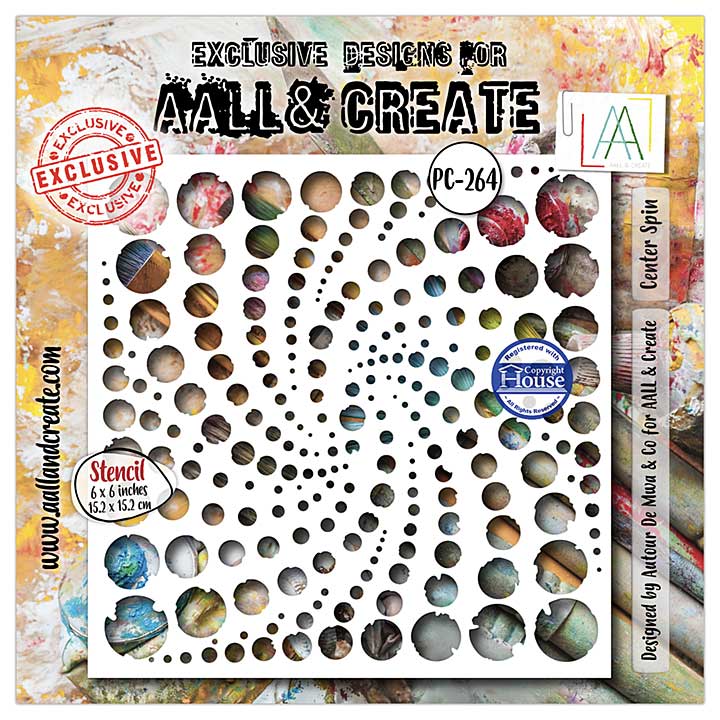 Aall and Create Through the Lens 6x6 Inch Stencil Center Spin by Soizic