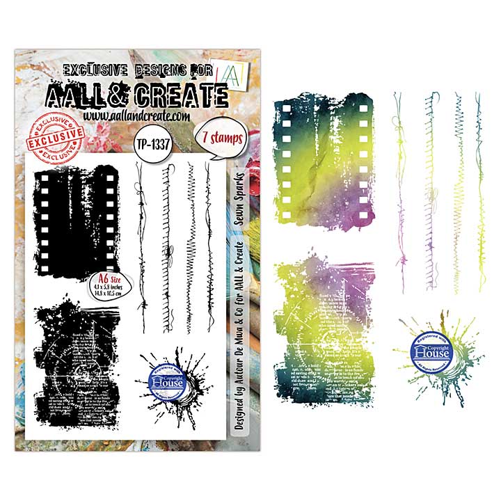 Aall and Create Through the Lens A6 Stamp Sets Sewn Sparks by Autour de Mwa and Co