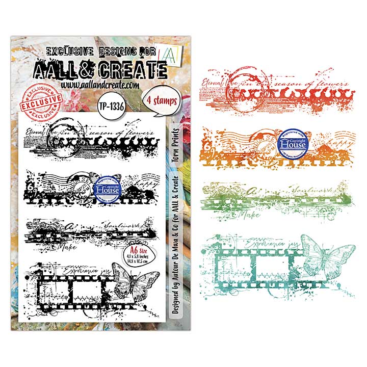 Aall and Create Through the Lens A6 Stamp Sets Torn Prints by Autour de Mwa and Co