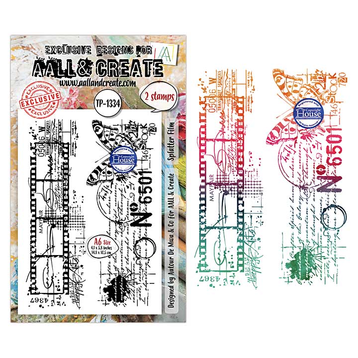 Aall and Create Through the Lens A6 Stamp Sets Splatter Film by Autour de Mwa and Co