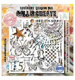 Universe of Patterns 6x6 Inch Stencil Butterfly Code by Autour De Mwa & Co