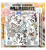 Universe of Patterns 6x6 Inch Stencil Number Garden by Autour De Mwa & Co