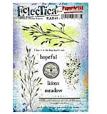 PaperArtsy Eclectica E³ Alison Bomber #40 Pressed Grasses Edition -  Mounted Rubber Stamp