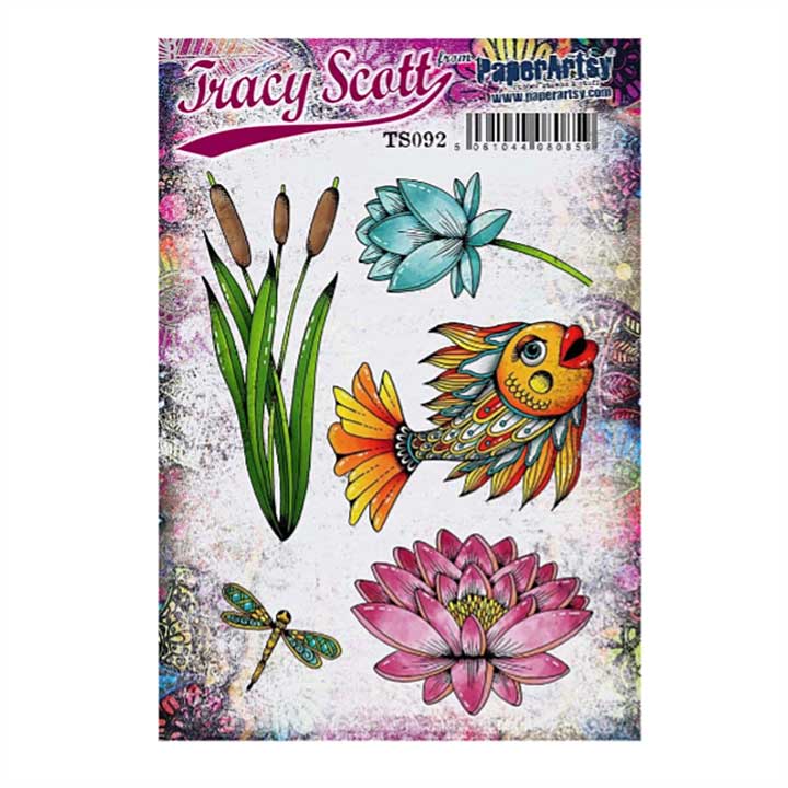 PaperArtsy Tracy Scott Stamp Set #92 (A5 Trimmed EZ Mount Stamp Set)