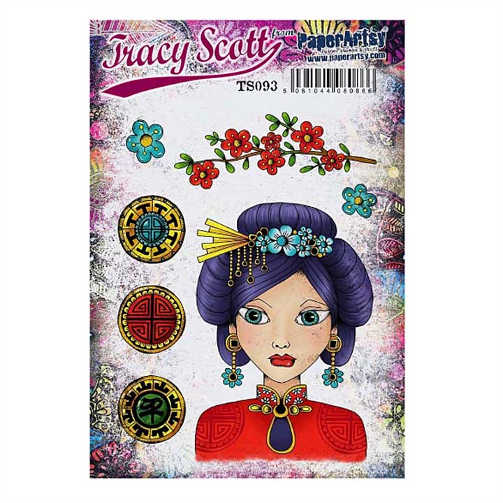 PaperArtsy Tracy Scott Stamp Set #93 (A5 Trimmed EZ Mount Stamp Set)