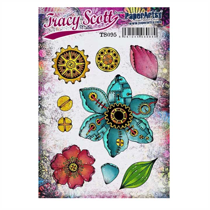 PaperArtsy Tracy Scott Stamp Set #95 (A5 Trimmed EZ Mount Stamp Set)