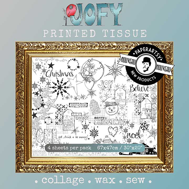 PaperArtsy Printed Tissue Paper - JoFY Christmas