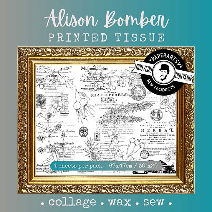 PaperArtsy Printed Tissue Collage Paper Alison Bomber
