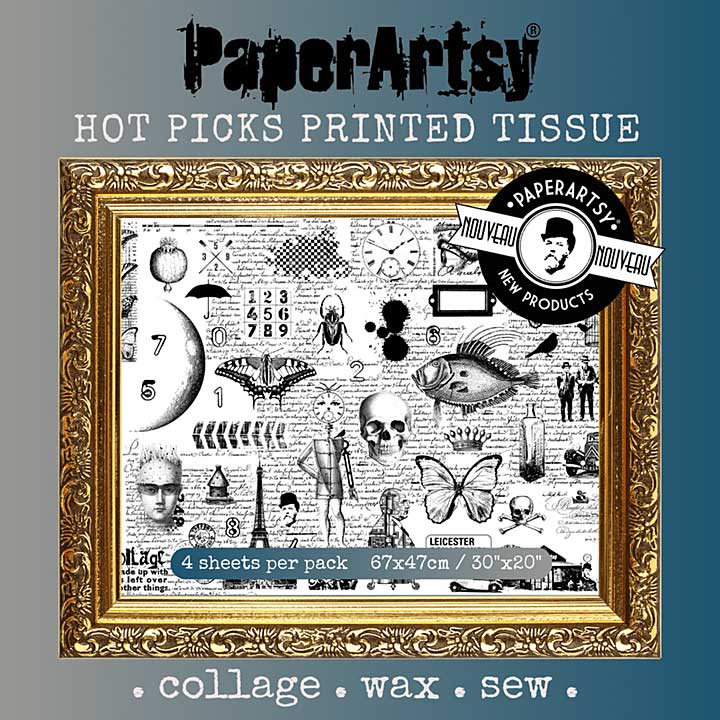 PaperArtsy Printed Tissue Collage Paper - Hot Picks