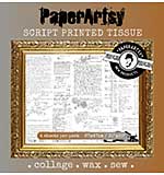 PaperArtsy Printed Tissue Collage Paper - Script
