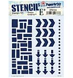 PaperArtsy Stencil #016 Chevron Emma Godfrey