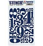 PaperArtsy Large Stencil #208 Number Background Tracy Scott
