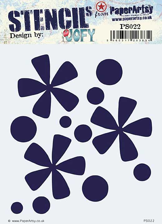 PaperArtsy Stencil #022 Retro JOFY