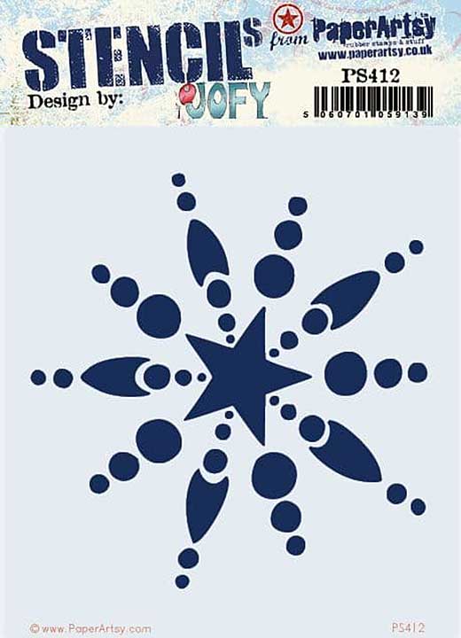 PaperArtsy Stencil #412 Starburst JOFY
