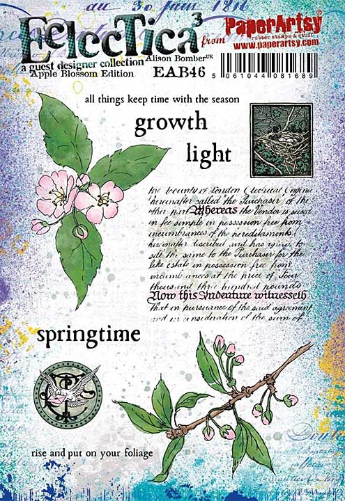 PaperArtsy Stamp Set - Alison Bomber Set 46 (Apple Blossom Edition)