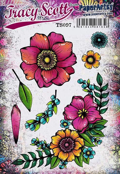 PaperArtsy Stamp Set - Tracy Scott 097 Floral Boquet