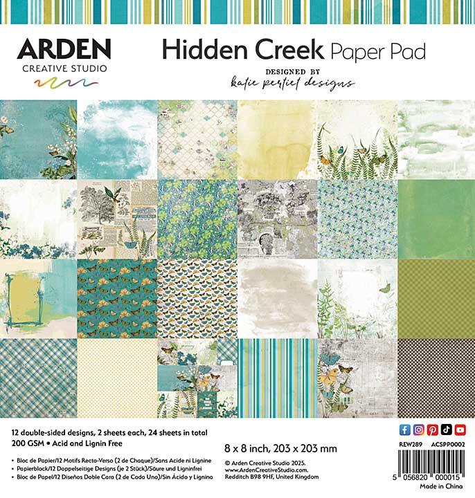 SO: Arden Creative Studio Hidden Creek 8x8 Paper Pad (HC24)