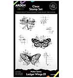 Arden Creative Studio Maker Series Ledger Wings #01 4x6 Clear Stamp Set (HC24)