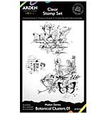 Arden Creative Studio Maker Series Botanical Clusters 01 4in x 6in Clear Stamp Set (PS)