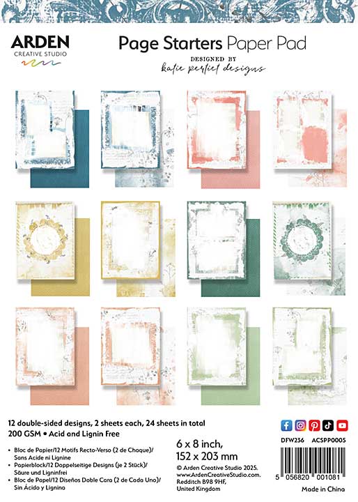 Arden Creative Studio Page Starters 6in x 8in Paper Pad (PS)