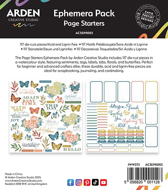 Arden Creative Studio Page Starters Ephemera Pack (PS)