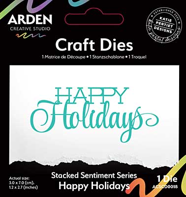 ACS Sentiment Series Stacked Happy Holidays Craft Die (Season of Joy)