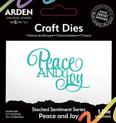 ACS Sentiment Series Stacked Peace and Joy Craft Die (Season of Joy)