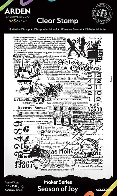 SO: ACS Maker Series Season of Joy 4in x 6in Background Stamp (Season of Joy)