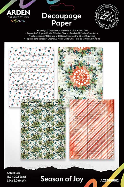 ACS Season of Joy 6in x 8in Decoupage Paper (Season of Joy)