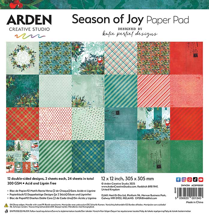 ACS Season of Joy 12in x 12in Paper Pad (Season of Joy)