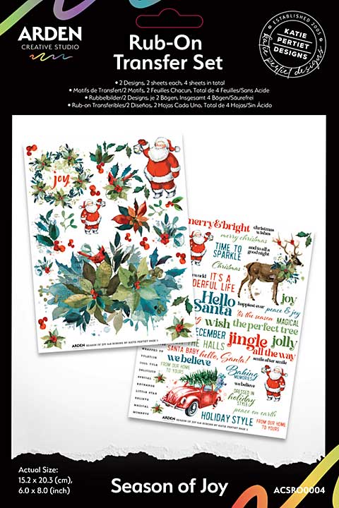 ACS Season of Joy 6in x 8in Rub-On Transfer Set (Season of Joy)