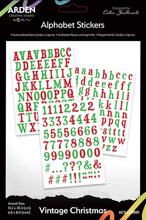 ACS Vintage Christmas Alphabet Stickers (Vintage Christmas)