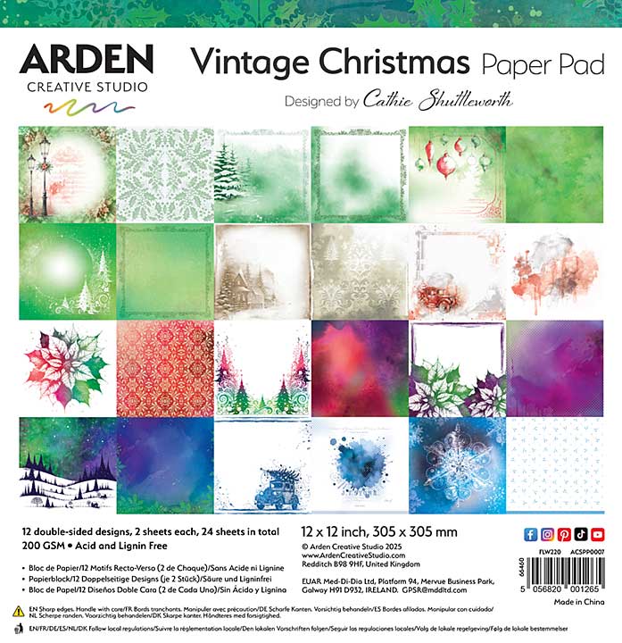 ACS Vintage Christmas 12in x 12in Paper Pad (Vintage Christmas)