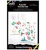 ACS Vintage Christmas 6in x 8in Rub-On Transfer Set (Vintage Christmas)