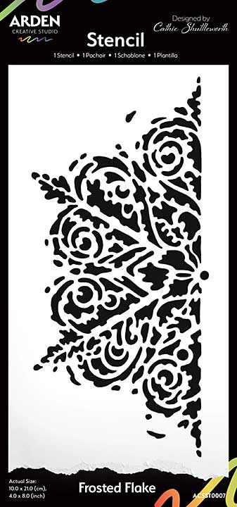 ACS Frosted Flake 4in x 8in Stencil (Vintage Christmas)
