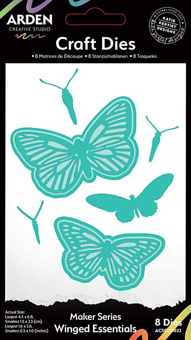 Arden CS Maker Series Winged Essentials Craft Die Set (Laurel Grove)
