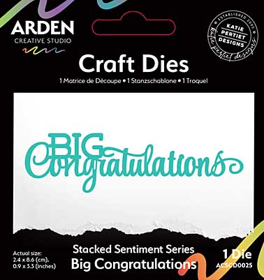 Arden CS Sentiment Series Stacked Big Congratulations Craft Die (Laurel Grove)