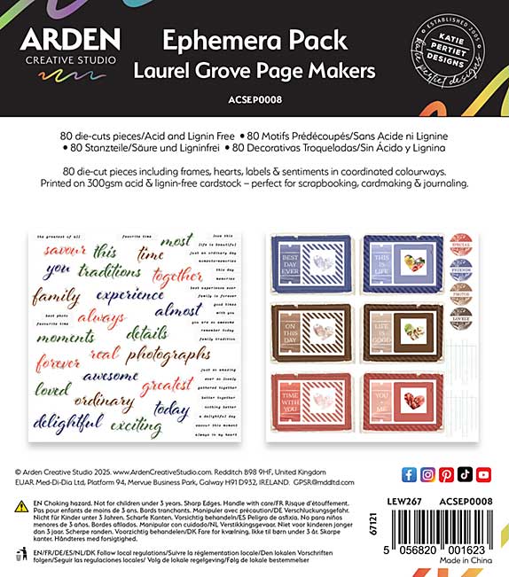 Arden CS Laurel Grove Page Makers Ephemera Pack (Laurel Grove)
