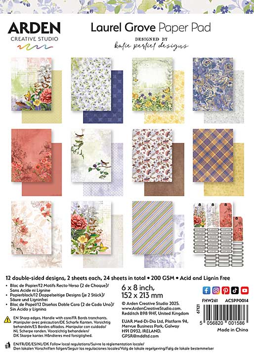 Arden CS Laurel Grove 6in x 8in Paper Pad (Laurel Grove)