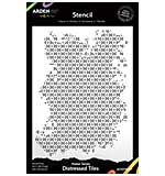 Arden CS Maker Series Distressed Tiles 6in x 8in Stencil (Laurel Grove)