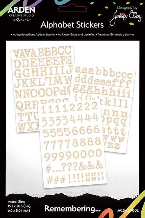 Arden Creative Studio Remembering... Alphabet Stickers  (Remembering)