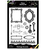 Arden Creative Studio Heritage Accents 6in x 8in Clear Stamp Set  (Remembering)