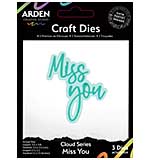 Arden Creative Studio Sentiment Cloud Series Miss You Craft Die Set (FN26)